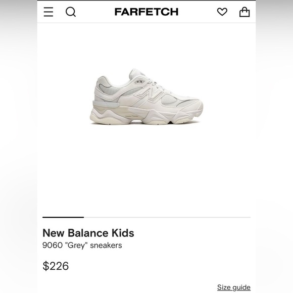 New Balance Kids Grey Sneakers - Picture 1 of 8